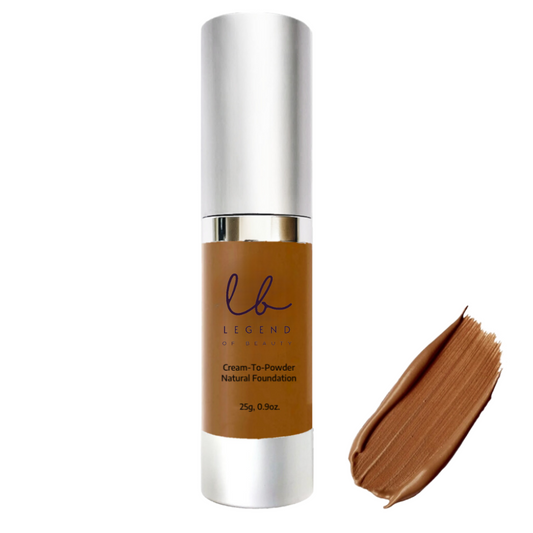 Cream-To-Powder Natural Foundation (HAZELNUT) (25g, 0.9oz.) - Legend of Beauty 