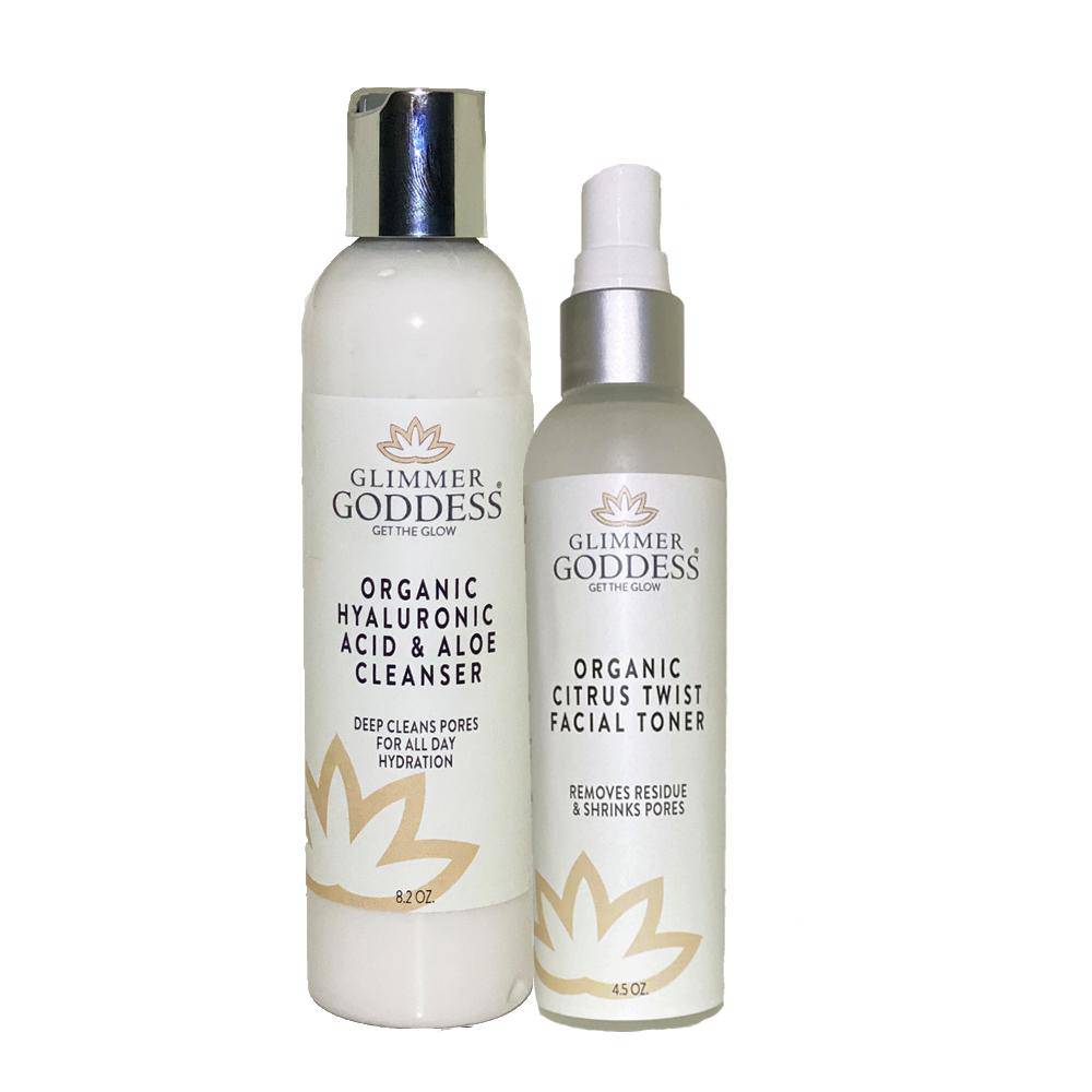 Glimmer Goddess® Organic Fresh Start Duo - Cleanse + Tone